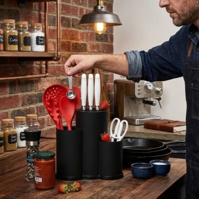 Porte ustensiles cuisine accès rapide aux ustensiles Utensia 3en1
