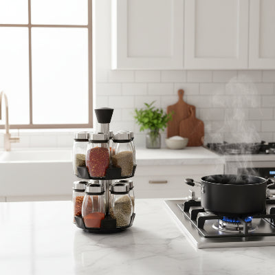 portes epices pivotants 360 cuisine acces instantane roue aromates 2niveaux