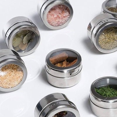 Pot à épices aimanté pour herbes poudres et graines