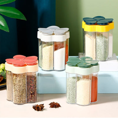 pot pour epices compact hermetique FiveMix rouge gris vert bleu