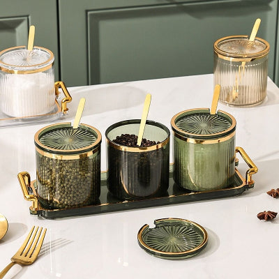pots à épices avec cuillère intégrée Élixir Gourmet