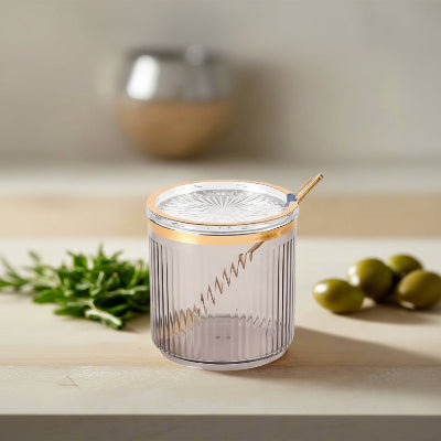 pots à épices design raffiné Elixir Gourmet gris fumé