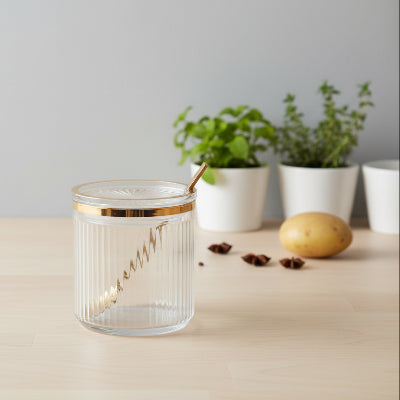 pots à épices design raffiné Elixir Gourmet transparent