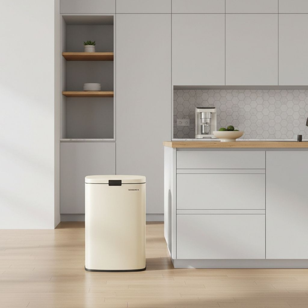 Poubelle 50 L cuisine hermétique anti-odeurs seau amovible Elegance50