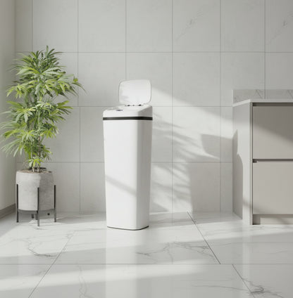 Poubelle 50l capteur mouvement acier inox anti-empreintes élégante Autovia50