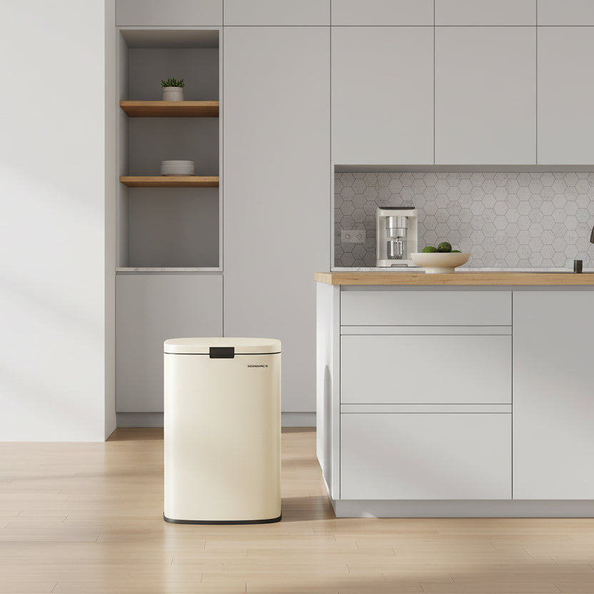 Poubelle 50L cuisine hermétique anti-odeurs seau amovible design Elegance50