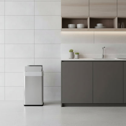poubelle automatique 50 l capteur infrarouge acier inox MotionLuxeButterfly50