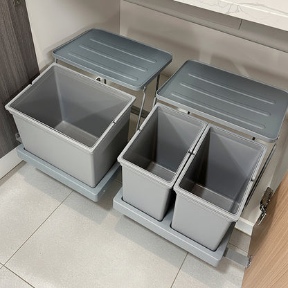 Poubelle coulissante sous evier couvercle basculant automatique anti-odeurs SinkMate Bin16L
