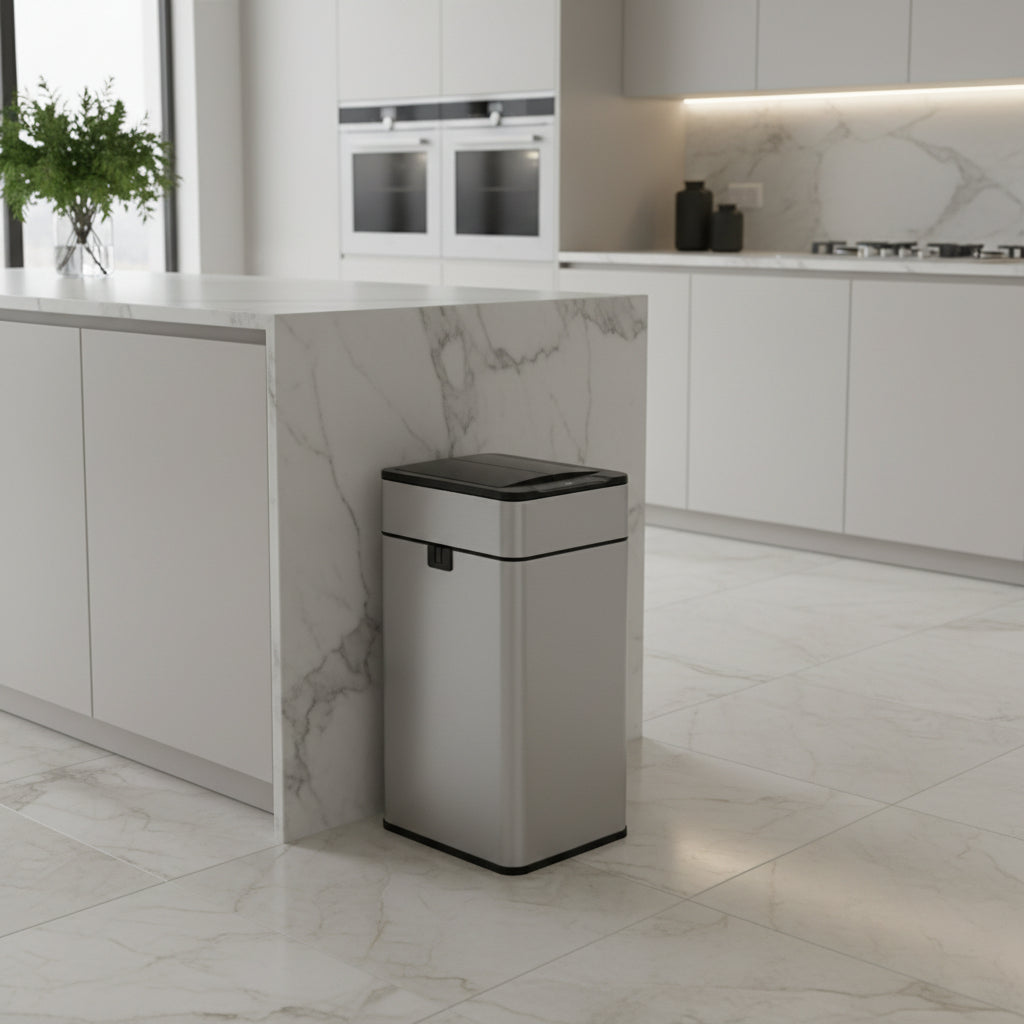 poubelle cuisine 30l acier inoxydable detection automatique AeroShield™