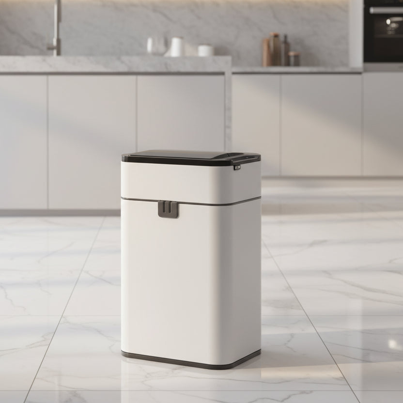 poubelle cuisine 30l blanc detection automatique AeroShield™