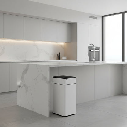 poubelle cuisine 30l design moderne blanc elegant AeroShield™