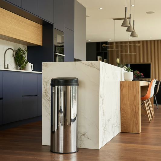 poubelle cuisine 50L capteur intelligent fermeture silencieuse elegante InoxiSense