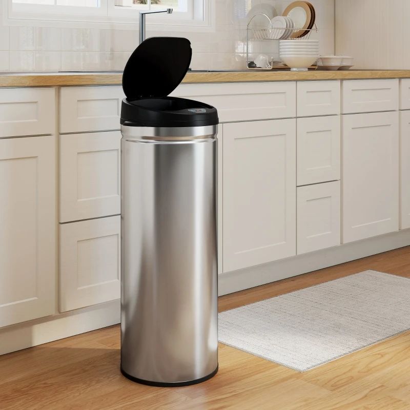poubelle cuisine 50L mains libres antirouille facile entretien InoxiSense