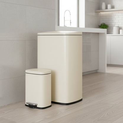 Poubelle cuisine 50l pédale robuste fermeture douce design DuoClean