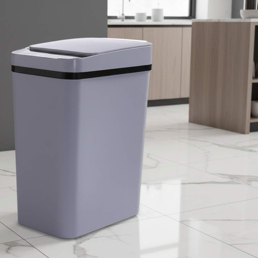 poubelle cuisine automatique ouverture silencieuse couleur grise compact 12L HygiaTouch