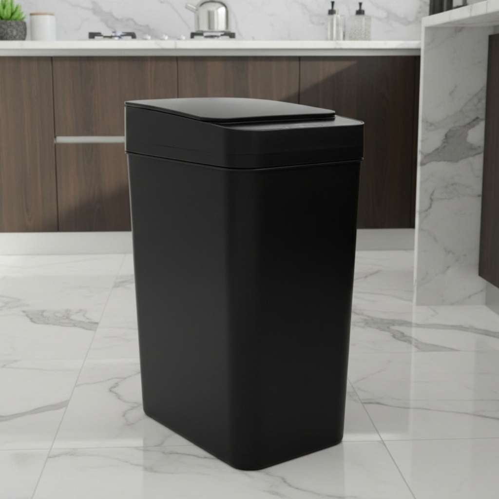 poubelle cuisine automatique ouverture silencieuse couleur noire compact 12L HygiaTouch
