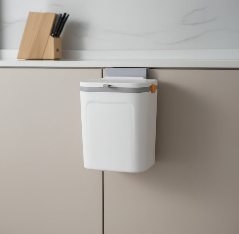 Poubelle cuisine sous évier porte 2.5cm compatible accrochage PorteMalin
