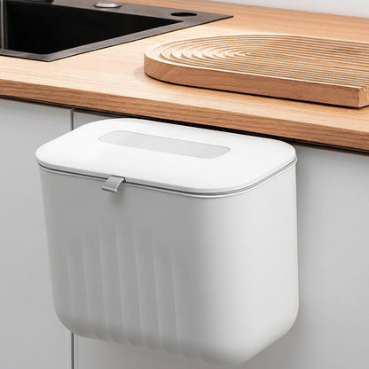 poubelle cuisine sous evier suspendue porte blanche 7L SpaceSaver Bin