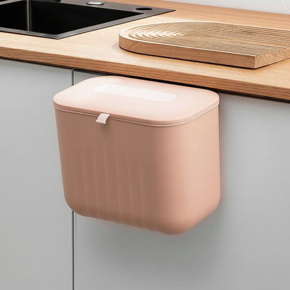 poubelle cuisine sous evier suspendue porte rose 7L SpaceSaver Bin