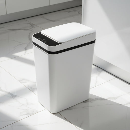 poubelle de cuisine design blanc moderne HygiaTouch