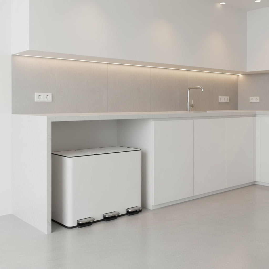 poubelle de cuisine tri 3 bacs séparés élégante RecyNova