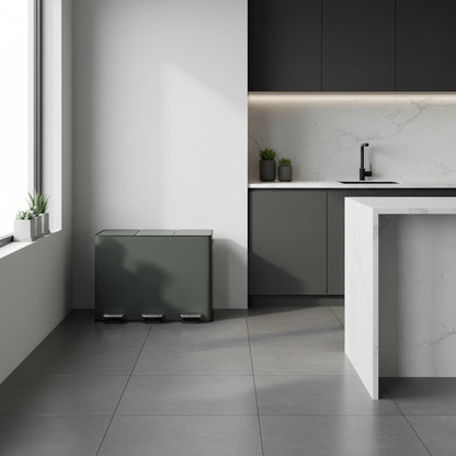 poubelle de cuisine tri inox hermétique anti odeurs design RecyNova