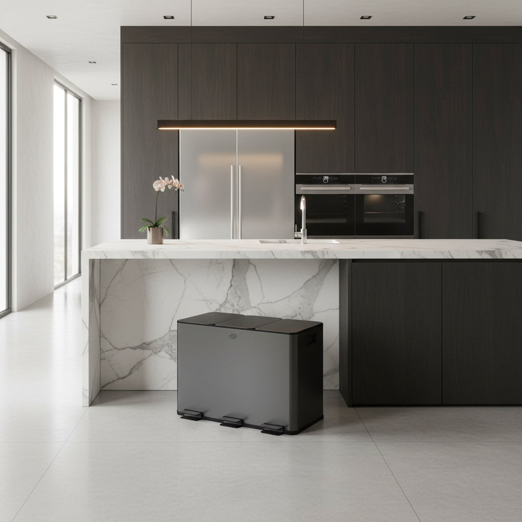 poubelle de tri cuisine design moderne elegant compact TripleSort