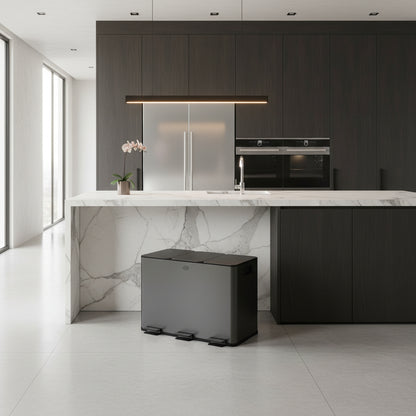 poubelle de tri cuisine design moderne elegant compact TripleSort