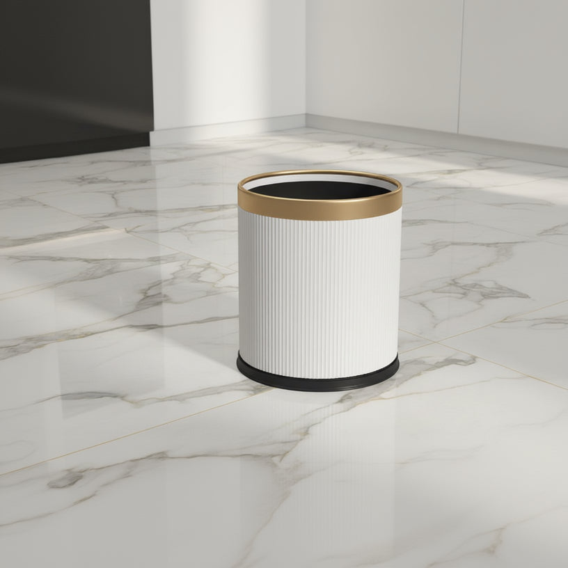 poubelle design acces facile dessus ouvert pratique 23.5x23.5x27cm NordikBin Gold