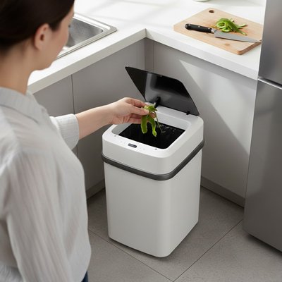 poubelle electrique ouverture automatique capteur mouvement Silentouch