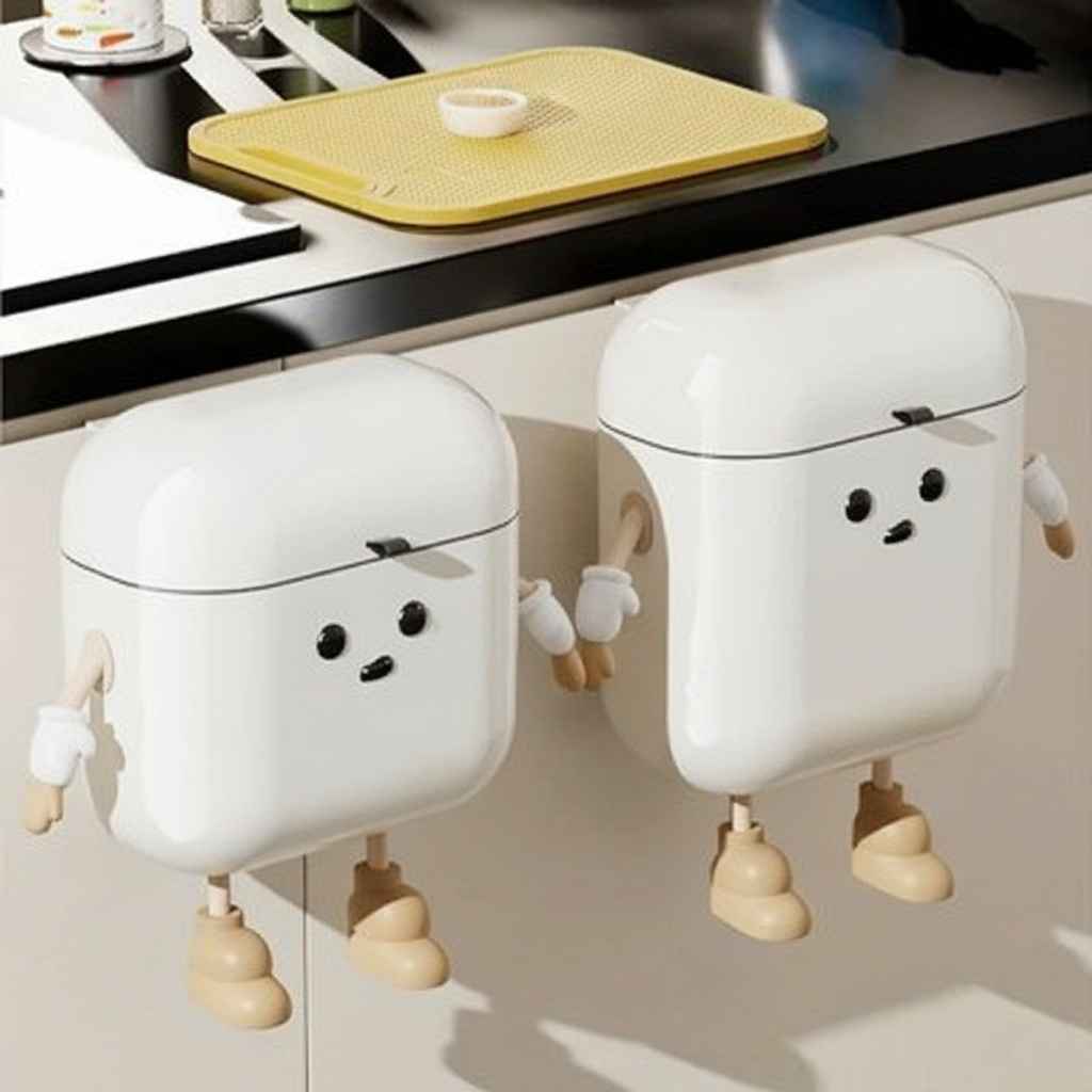 poubelle en plastique design anthropomorphique murale AeroClean