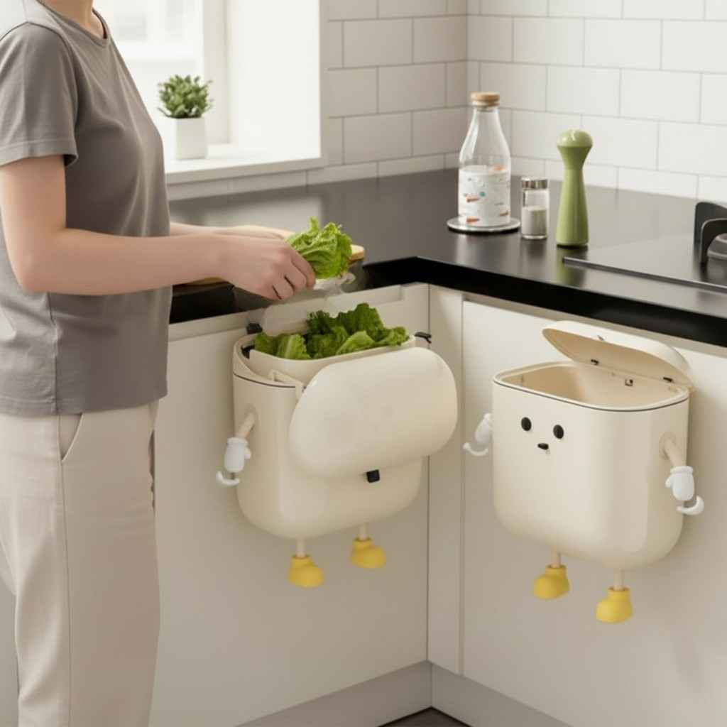 poubelle en plastique murale ludique cuisine AeroClean