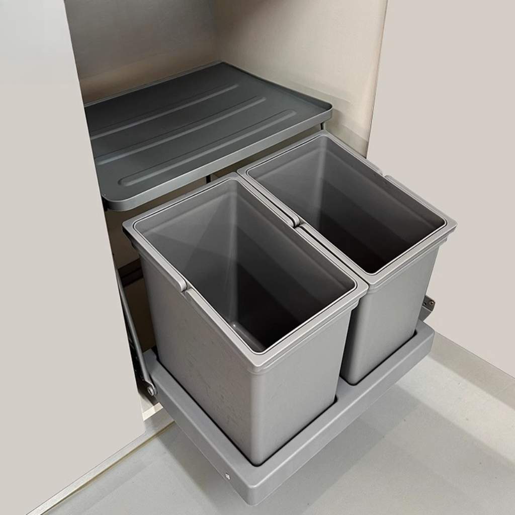 poubelle encastrable couvercles automatiques anti-odeurs Cabinguard14l