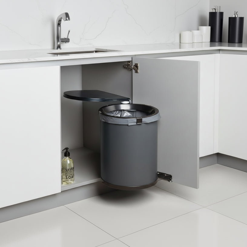 Poubelle encastrable sous évier fixation porte placard SwingBin30L