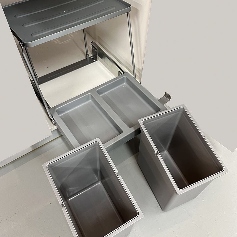 poubelle encastrable sous evier tri sélectif seaux amovibles CabinGuard14L