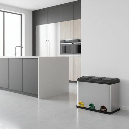 poubelle pour tri selectif cuisine design compact elegante TriHarmony
