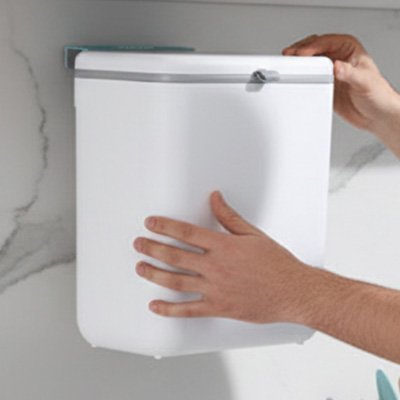 poubelle sous évier cuisine couvercle anti odeur Fixora Bin 7L