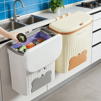 Poubelle sous evier cuisine odeurs bloquées fermeture étanche CuisineNette