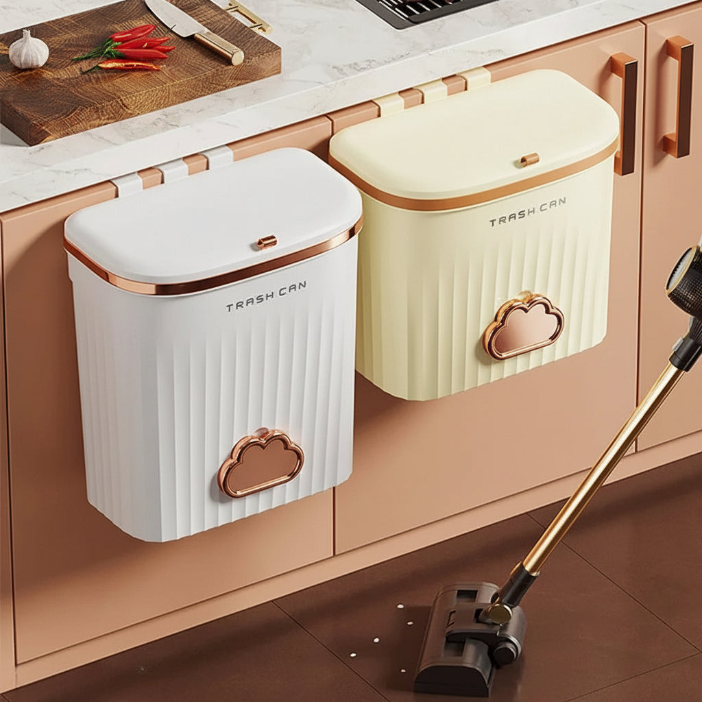 Poubelle sous evier cuisine triple installation suspendue adhésive CuisineNette