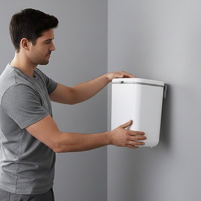 poubelle sous évier murale adhésive cuisine compacte Fixora Bin 7L