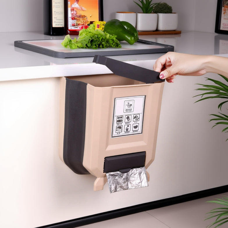 Poubelle sous evier pliable avec support integre nettoyage SmartPlie