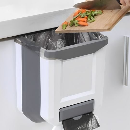 poubelle sous evier pliable fixation porte cuisine SnapBin