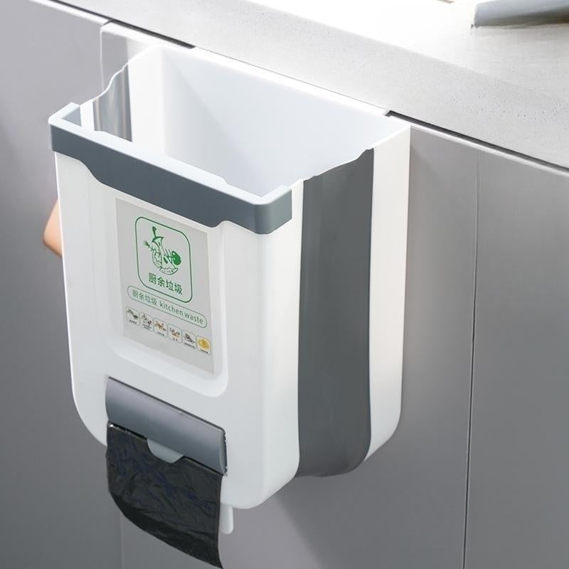 poubelle sous evier pliable suspendue blanche porte placard cuisine SnapBin
