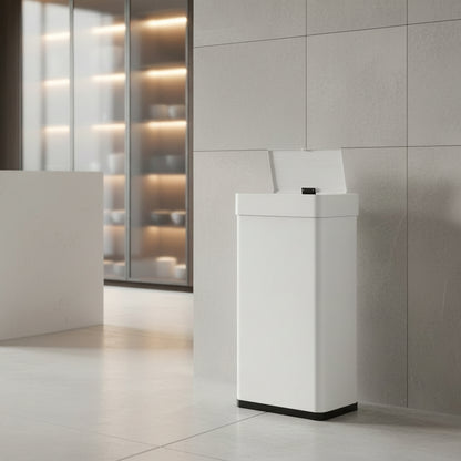 Poubelles automatiques 50l capteur infrarouge ouverture simple blanc MotionLuxeSingle50