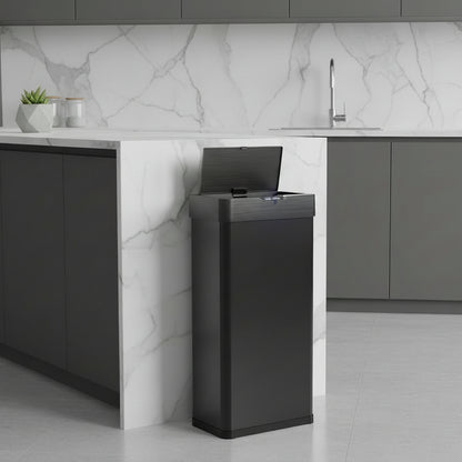 Poubelles automatiques 50l capteur infrarouge ouverture simple noir MotionLuxeSingle50