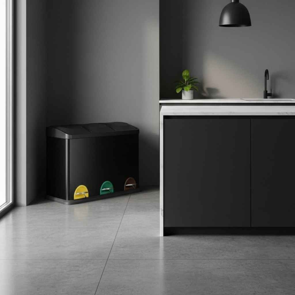 poubelles compartiments pédale anti odeurs hermétique design TriHarmonyPlus