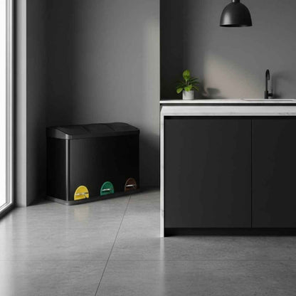 poubelles compartiments pédale anti odeurs hermétique design TriHarmonyPlus
