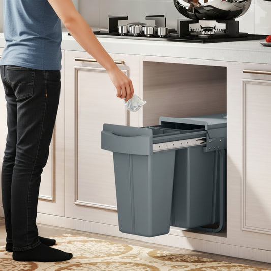 Poubelles coulissantes sous evier 30L double bac tri BacCoulissant