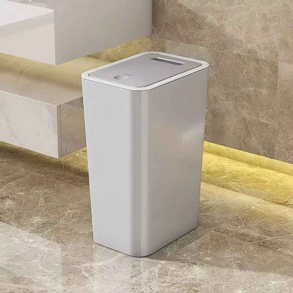 poubelles de cuisine design minimaliste ouverture hygiénique grise LineaTouch