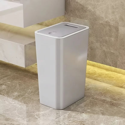 poubelles de cuisine design minimaliste ouverture hygiénique gris LineaTouch